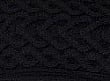 Sleeveless Lined Shetland Wool Aran Cardigan black
