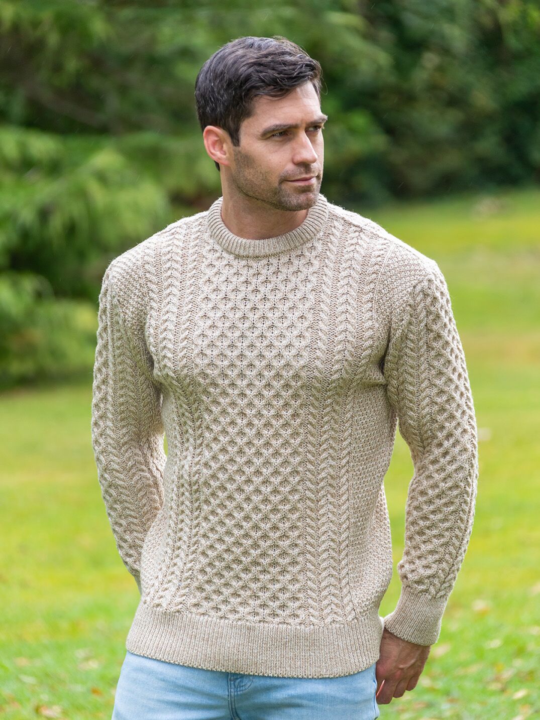 Fisherman Aran Sweater Parsnip