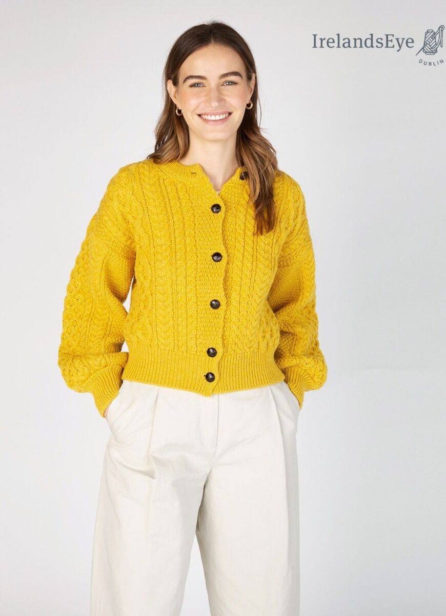 Clover Cropped Cardigan Sunflower | The Sweater Shop