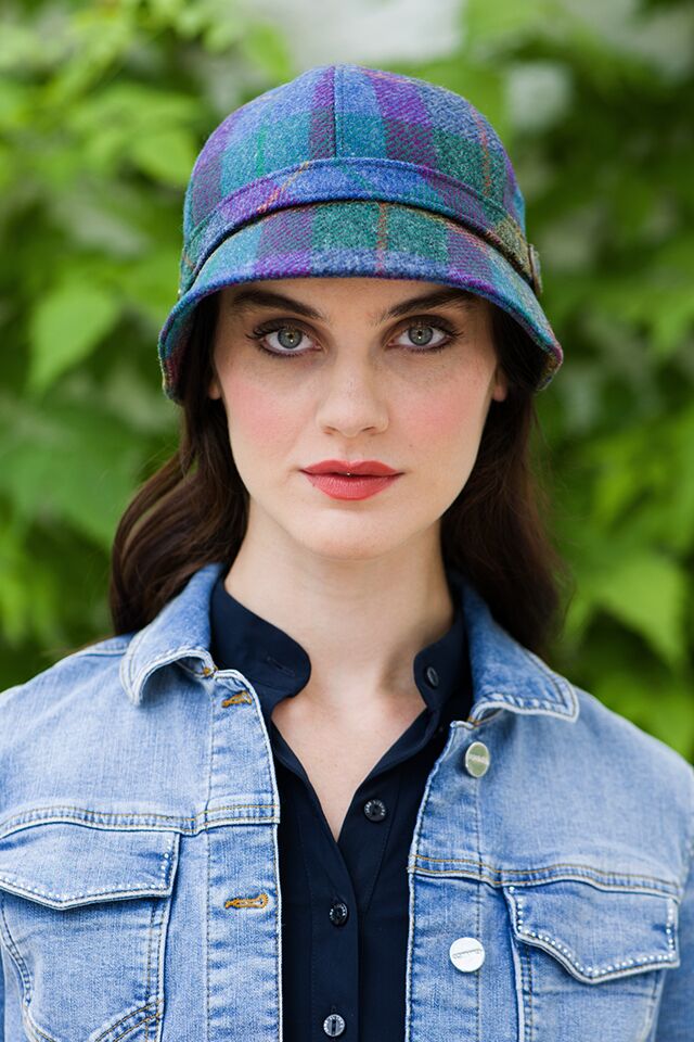 Ladies Irish Flapper Cap Blue Mix The Sweater Shop