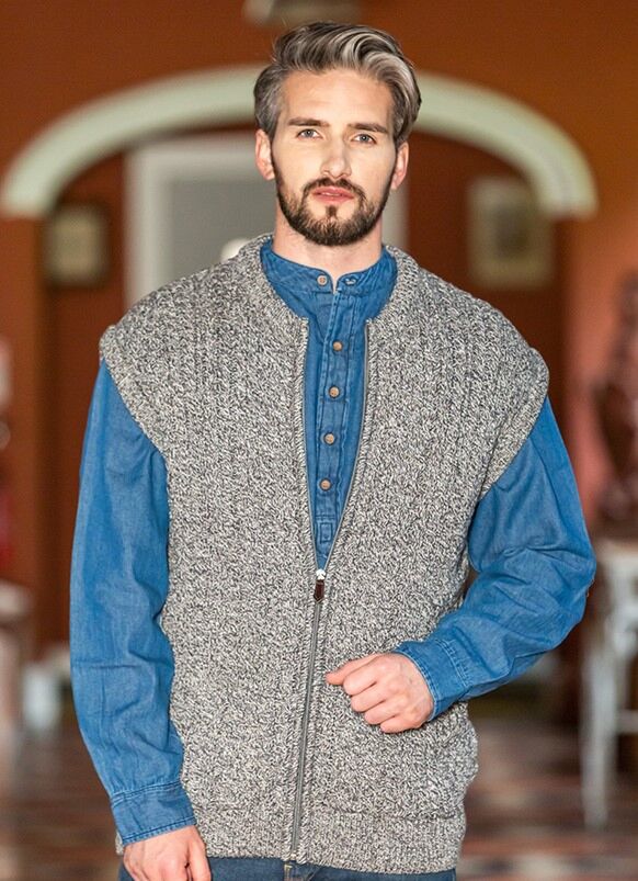 Merino wool waistcoat mens store