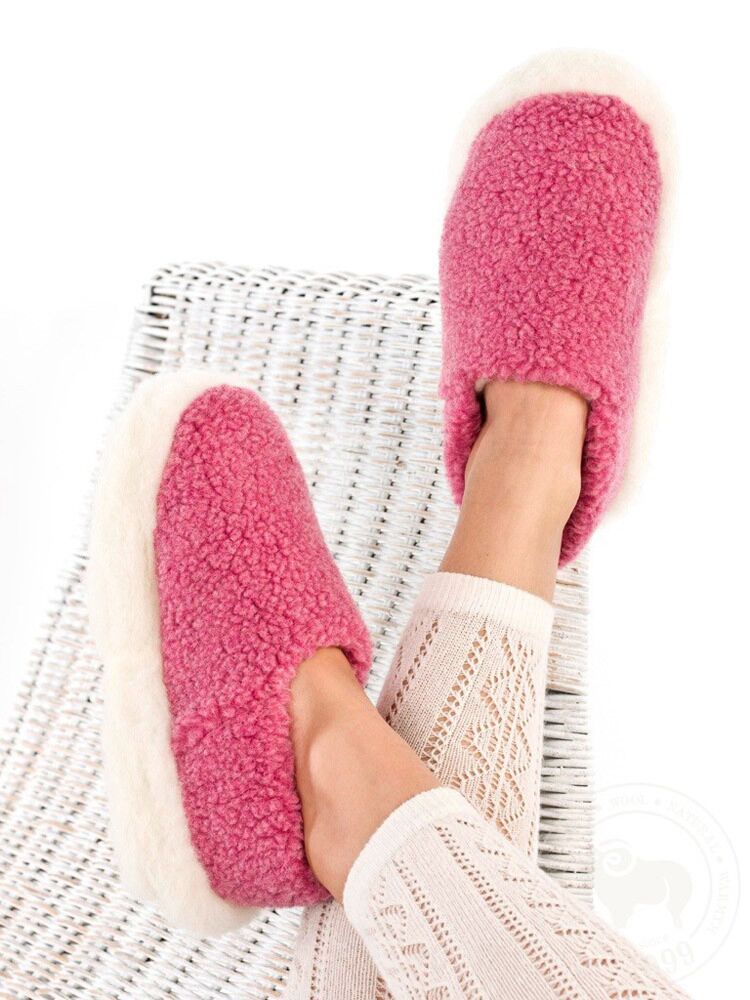 Sheep wool moccasins on sale