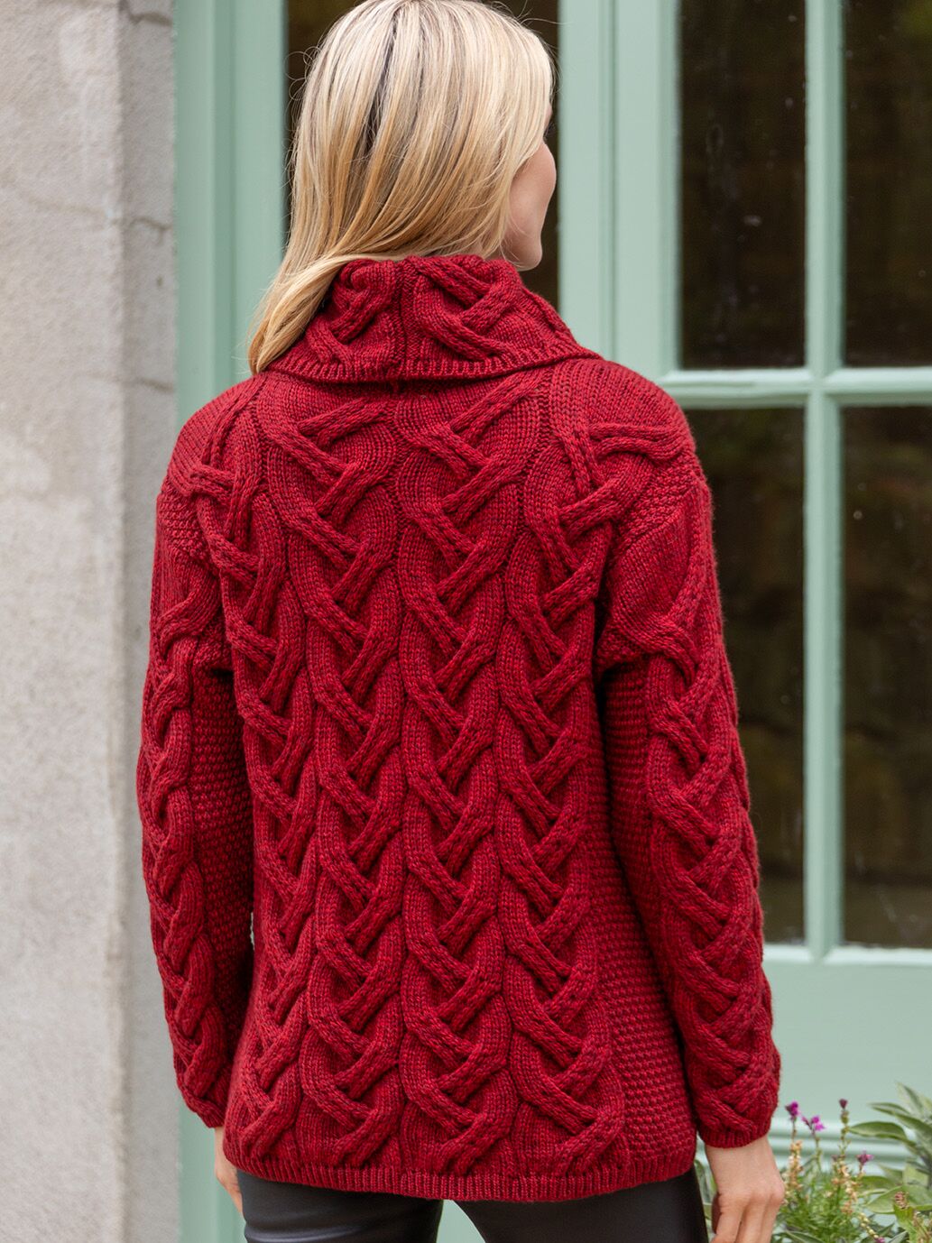Cowl neck fisherman sweater new arrivals