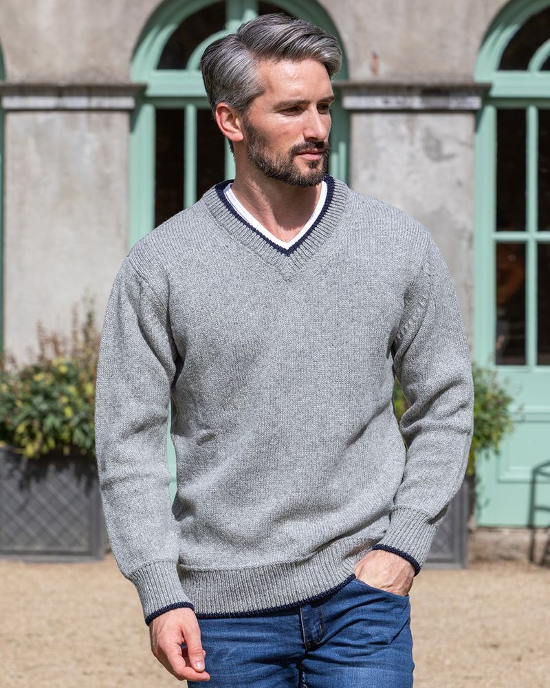 Cashmere Mix V Neck Sweater