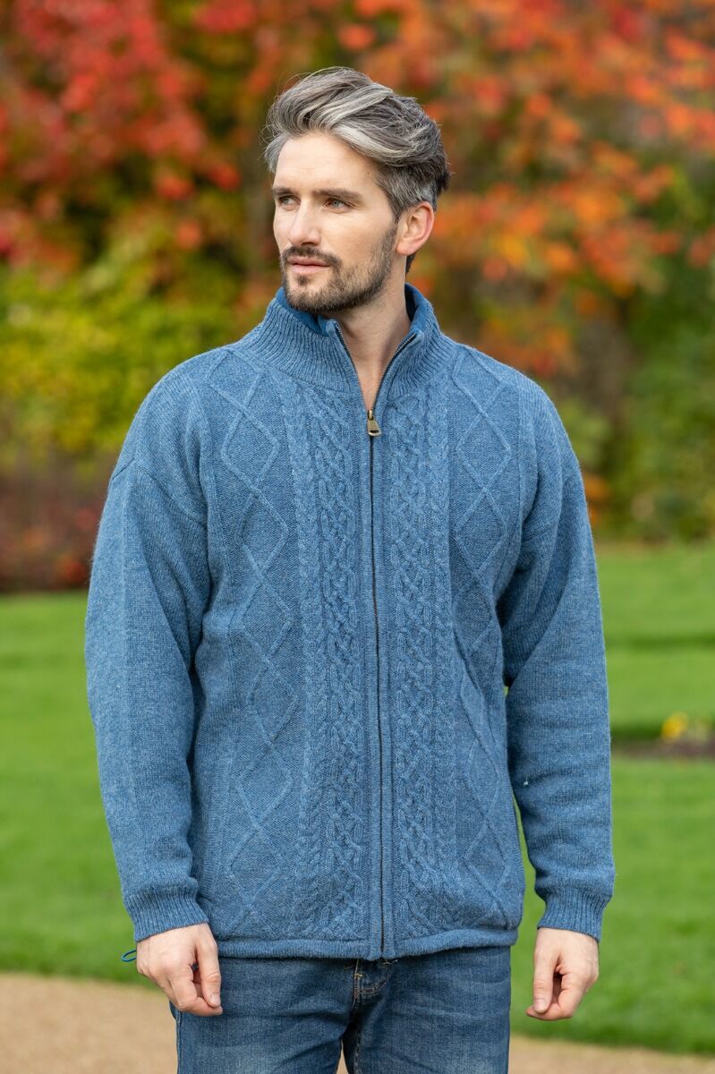 Lined Shetland Jacket Blue