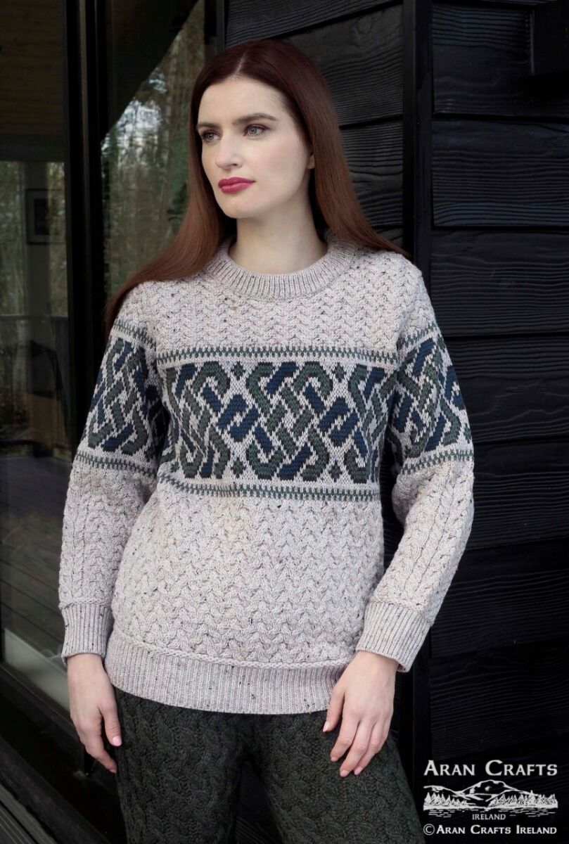 Unisex Jacquard Sweater Oatmeal Unisex Jacquard Sweater Oatmeal