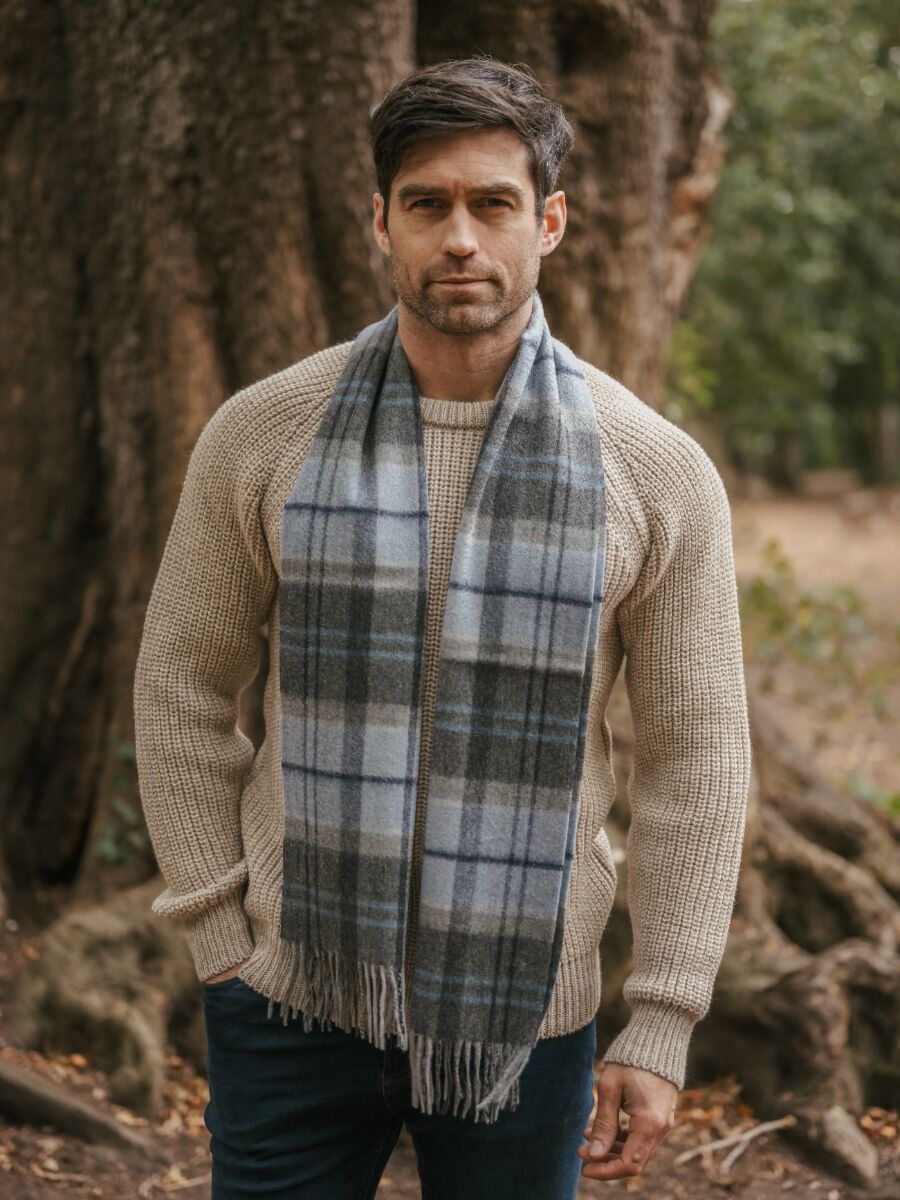 Super Soft Check Cashmere Feel Tartan Check Sjaal - Sjaals voor Mannen