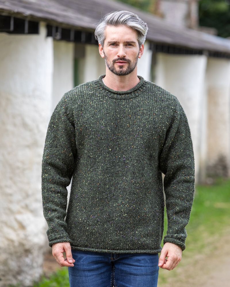 EMS Olive Green 100% Wool Sweater EMS Vintage 100% Wool EMS Olive Green 100% Wool Sweater EMS Vintage 100% Wool