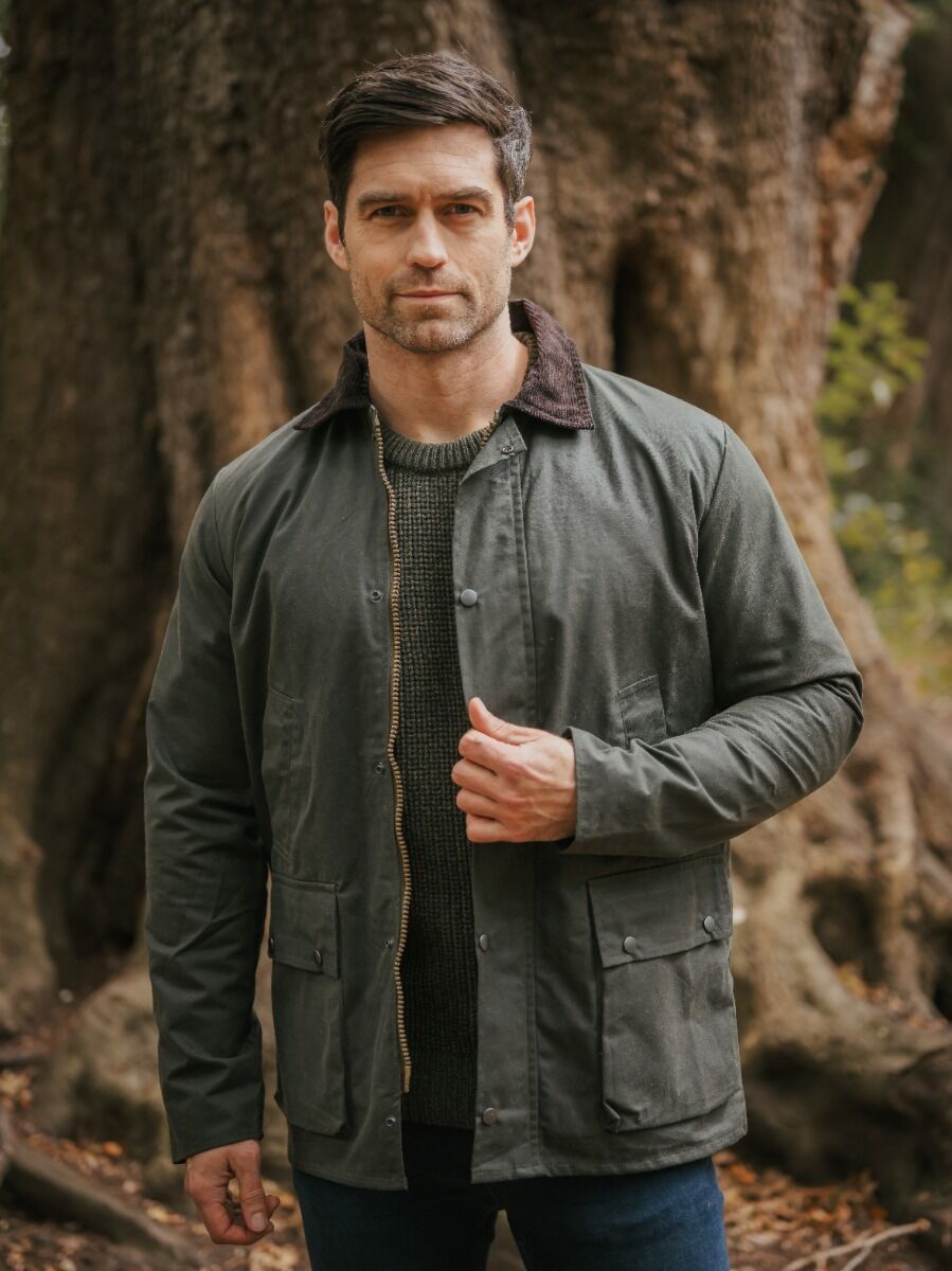 Barbour Beadnell Jacket Barbour Hopsack Waxed Cotton Jacket Men's