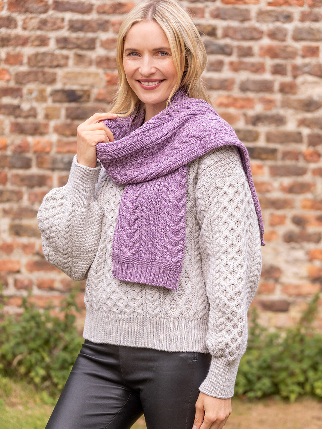 Wool and Cashmere Scarf Lavender