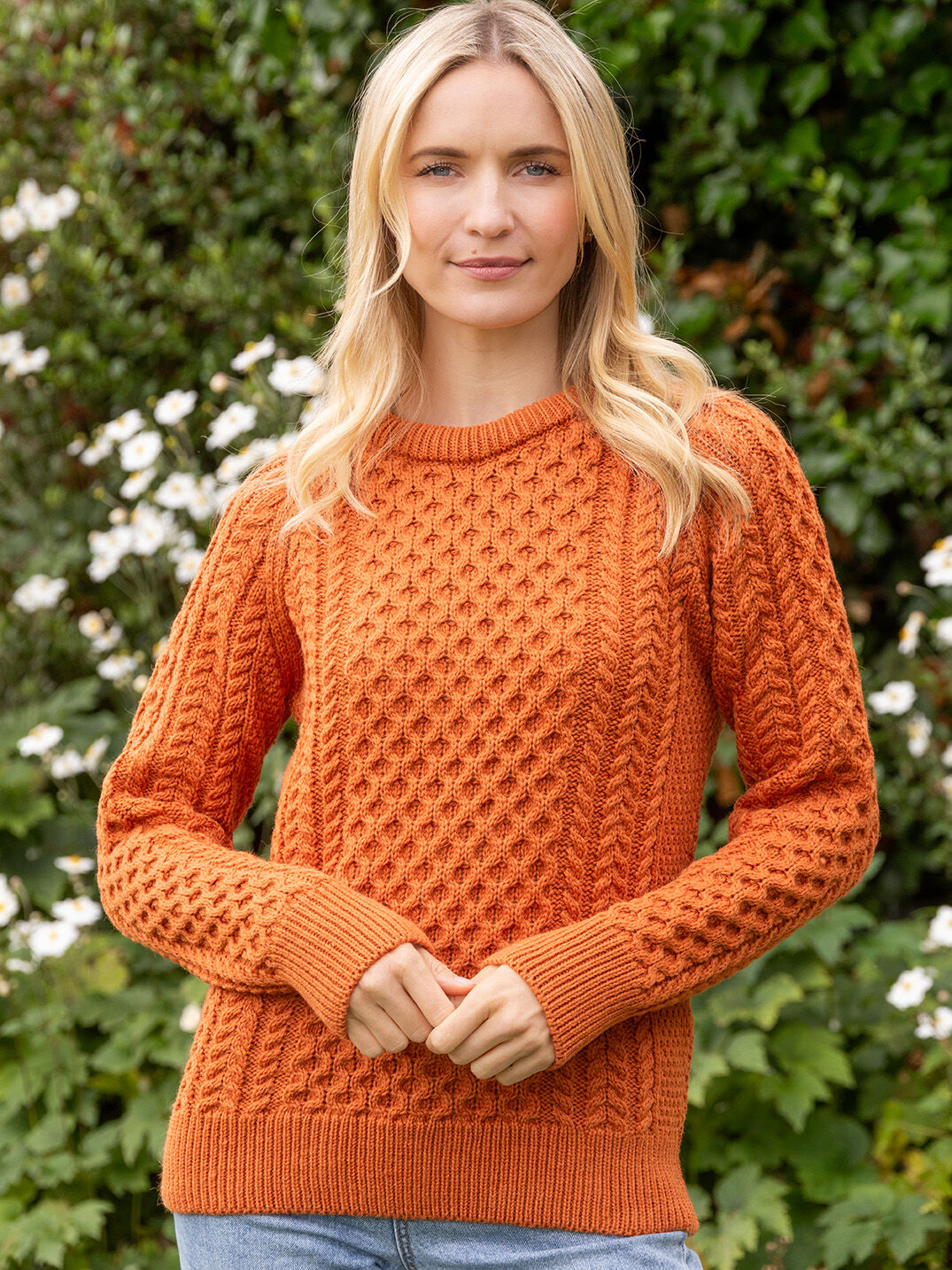 Ladies orange sweater sales