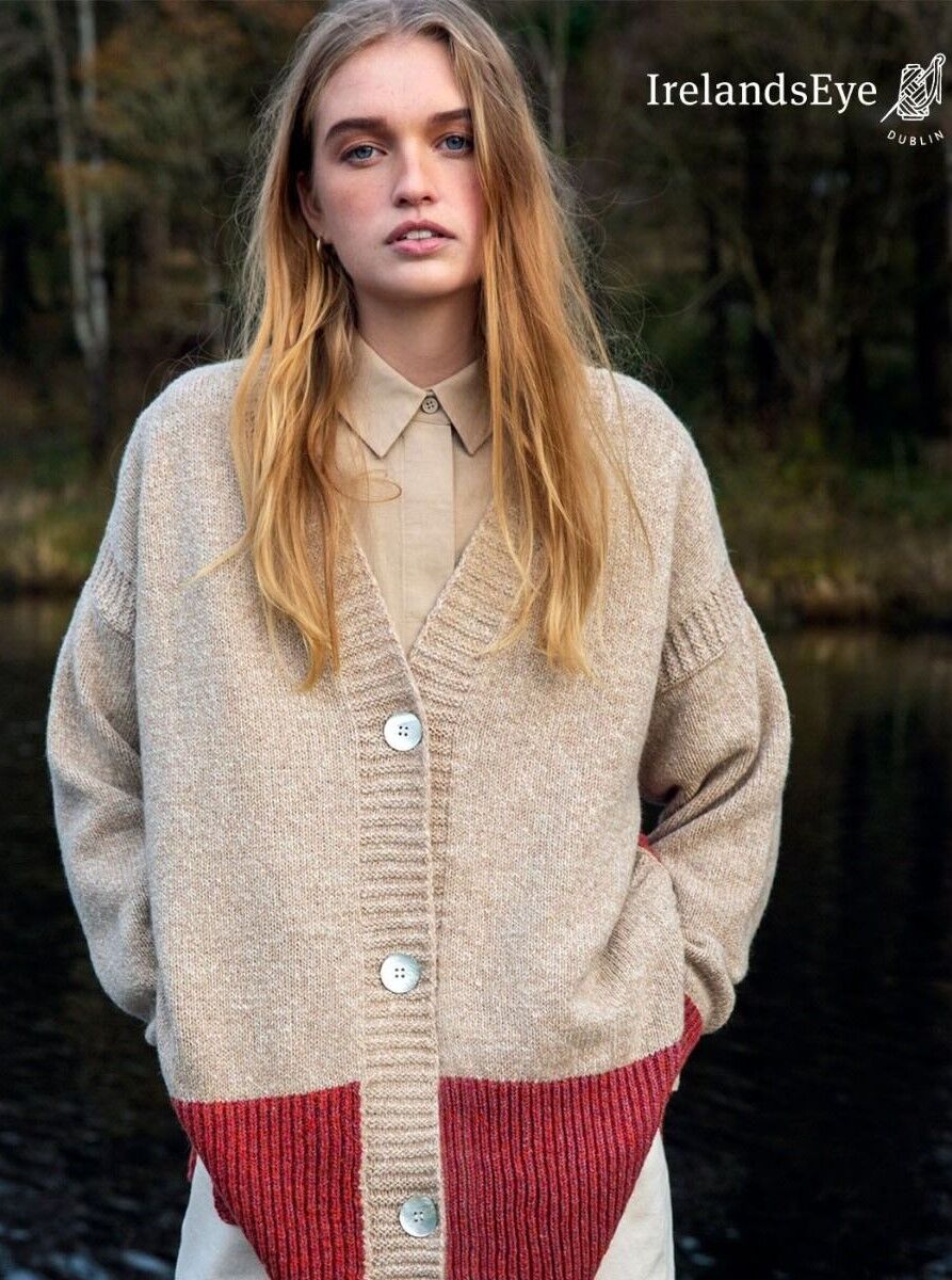 Cardigan two tone hotsell