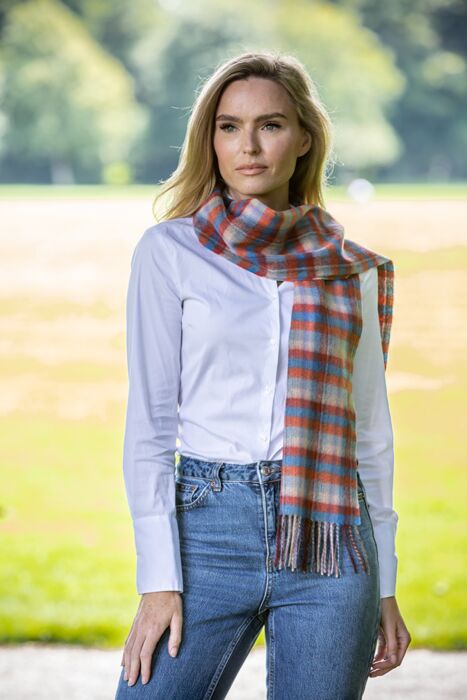 check scarf ladies