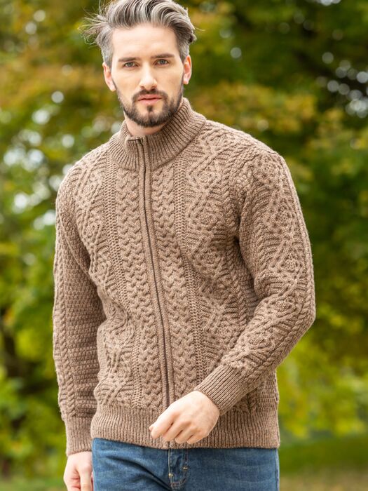 full zip mens cardigan