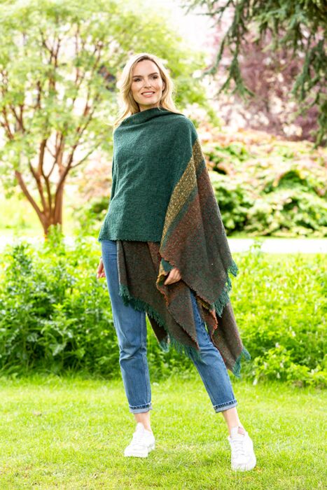 Ruanna Celtic Cape Emerald Green The Sweater Shop