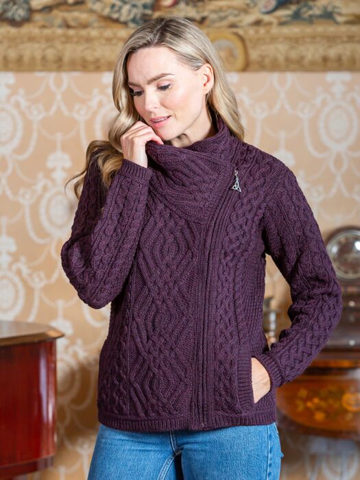 ladies zipped cardigan