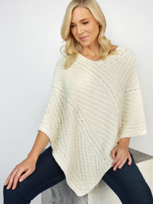 V neck hotsell poncho sweater