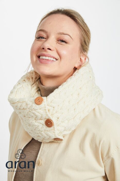 TRADITIONAL MERINO WOOL HONEYCOMB SCARF