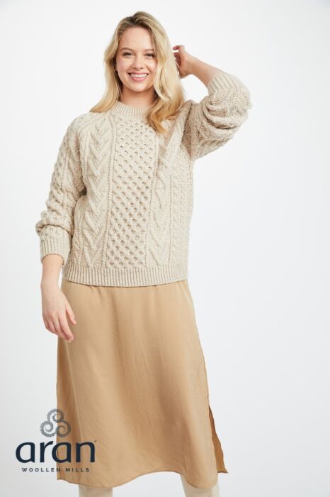Handknit Womens Plus Size Aran Sweater The Sweater Shop