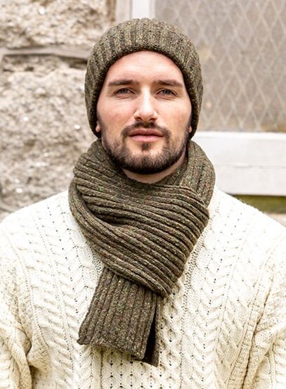 Ribbed wool scarf