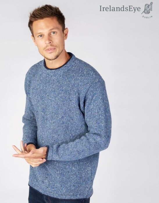 Mens blue sales crew neck jumper