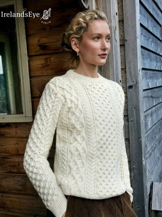 Unisex Heavyweight Aran Sweater - Natural