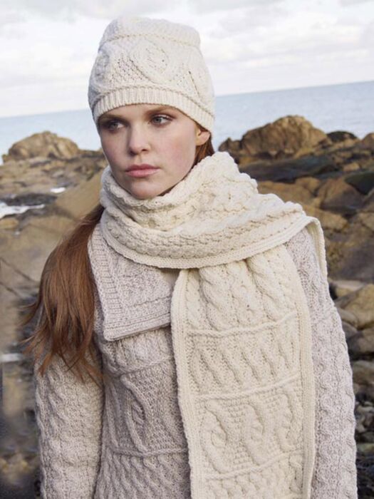 Aran knit scarf outlet