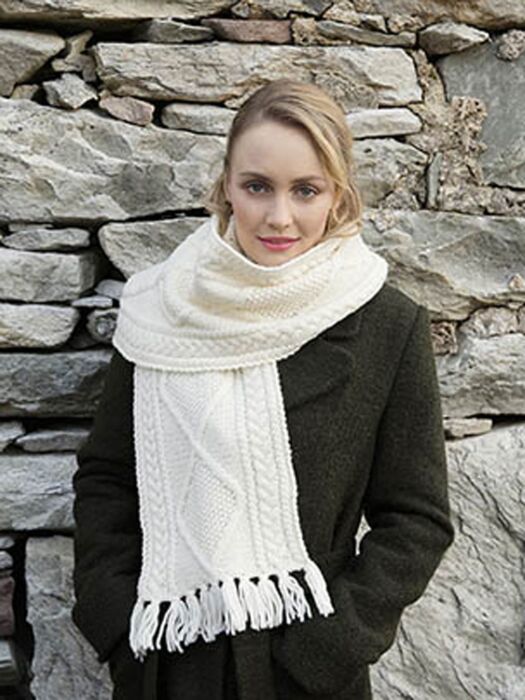 aran wool scarf