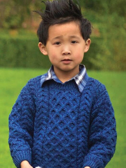 Ropa Ropa para niño Jerséis MADE IN IRELAND White-Childrens Boys Traditional Aran Wool Sweater,100% Soft Merino Wool 