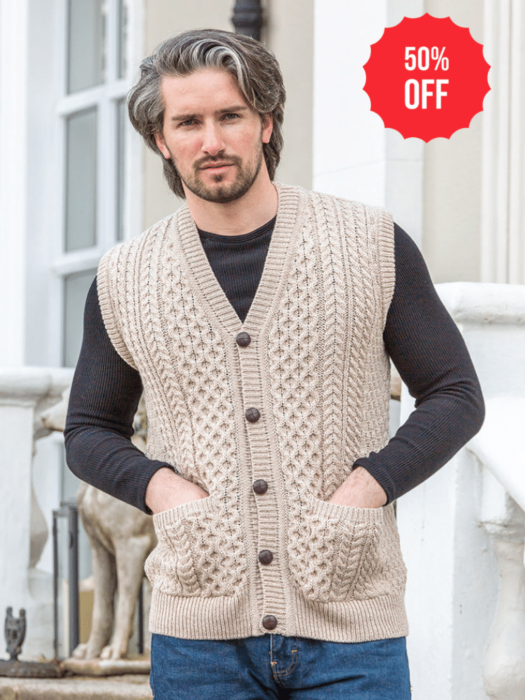 Merino Wool V Neck Sweater Beige | The Sweater