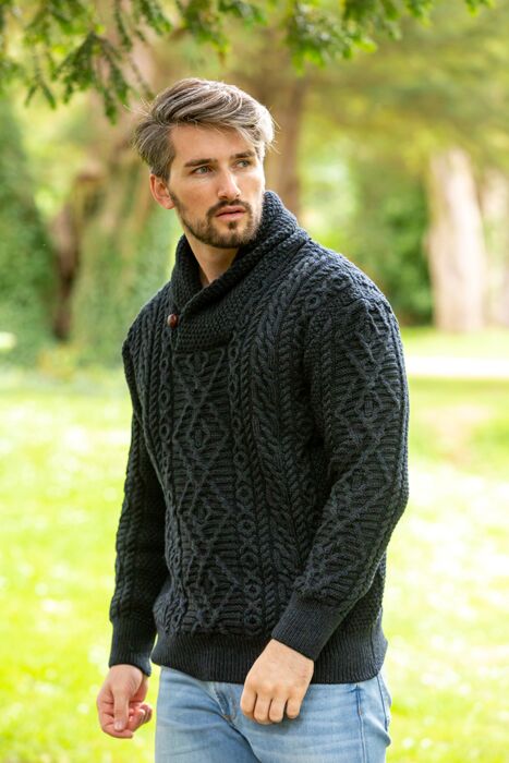 Mens shawl cheap neck hoodie
