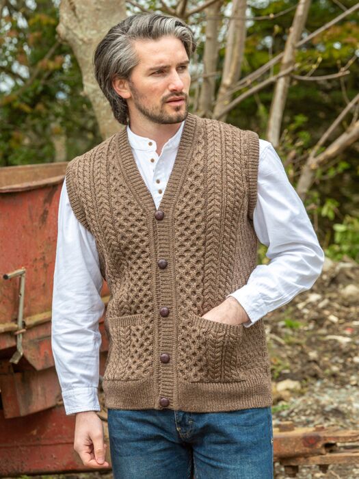Mens Merino Wool V Neck Sweater Vest