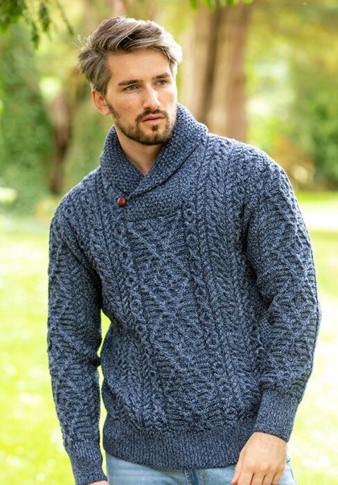 Mens shawl on sale neck hoodie