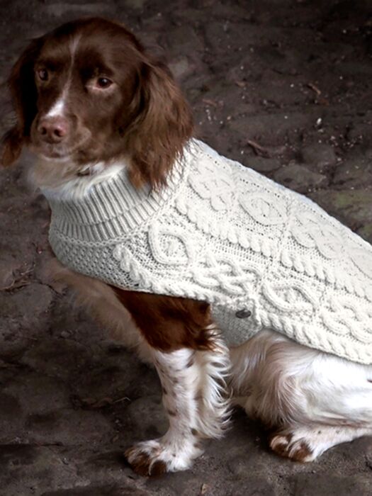 Aran Dog Coat Merino Wool The Sweater Shop