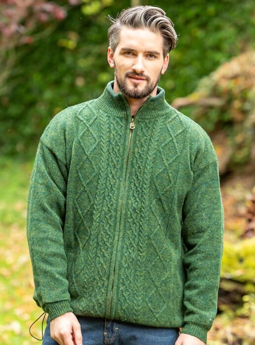 Mens Full Zip Lined Cardigan