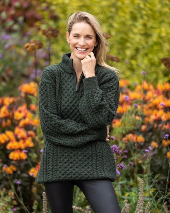 Green merino sales wool sweater
