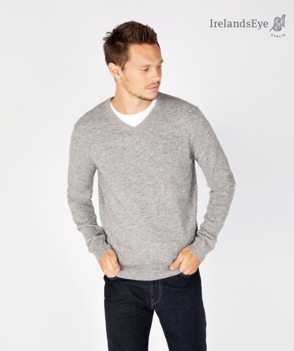 Mens grey sales pullover sweater
