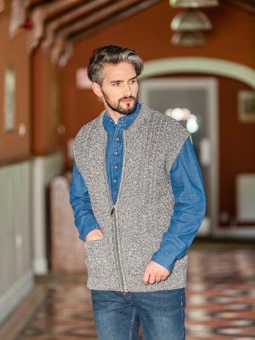 Aran waistcoat sales