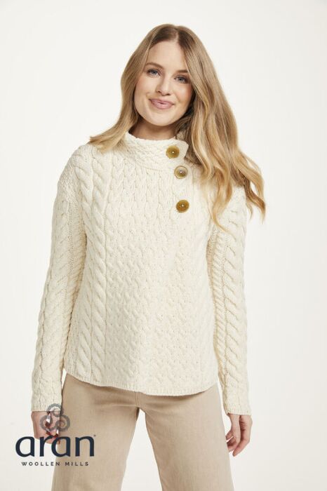 Super Soft Aran Button Cardigan