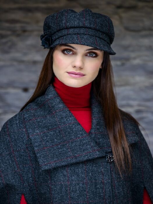 Women S Grey Irish Tweed Newsboy Cap The Sweater Shop