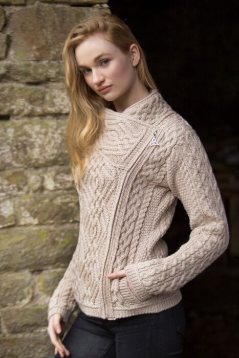 Womens cable new arrivals cardigan sweater