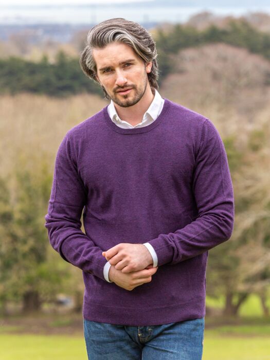Wine crew neck sweater new arrivals