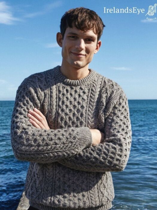 Wool & Cashmere Aran Sweater Rocky Ground