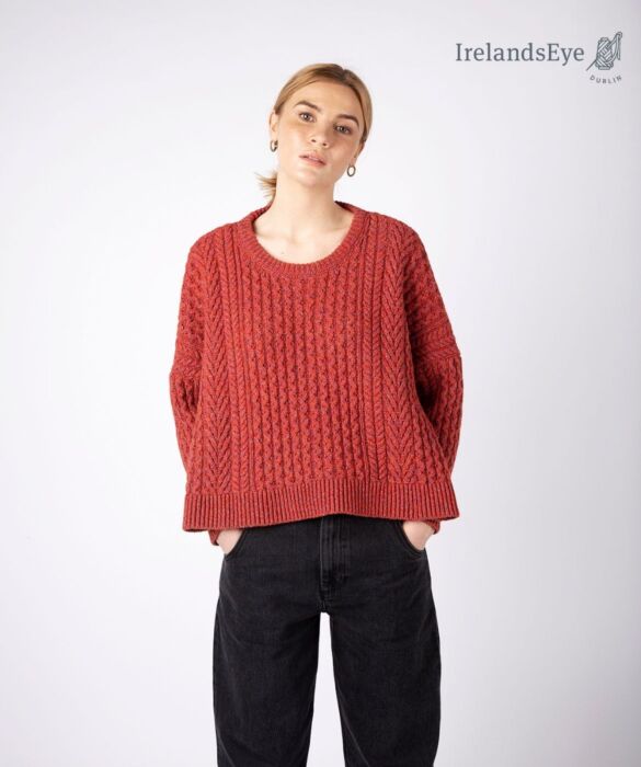 Cropped sales aran sweater