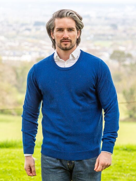 Lambswool mens 2025 crew neck