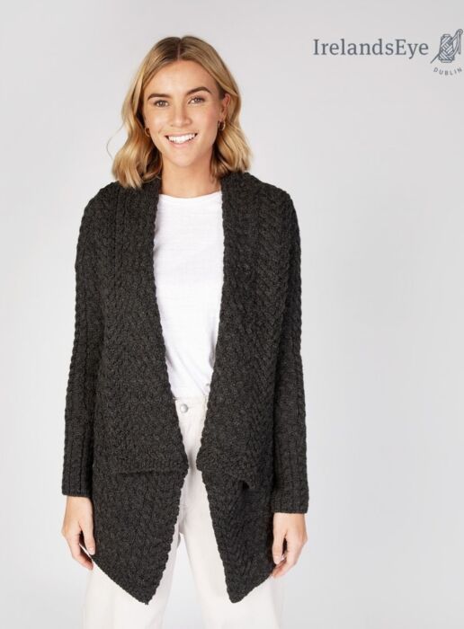 Womens Waterfall Cardigan Graphite