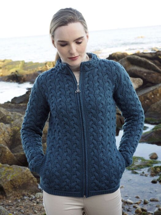 teal chunky cardigan
