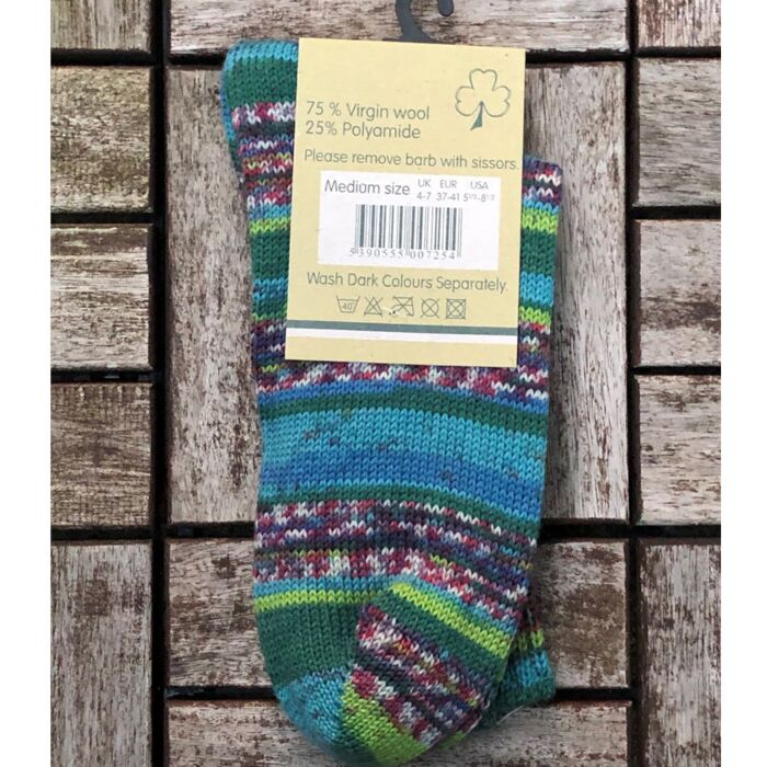 Ladies Fair Isle Socks Blue/Purple | The Sweater Shop