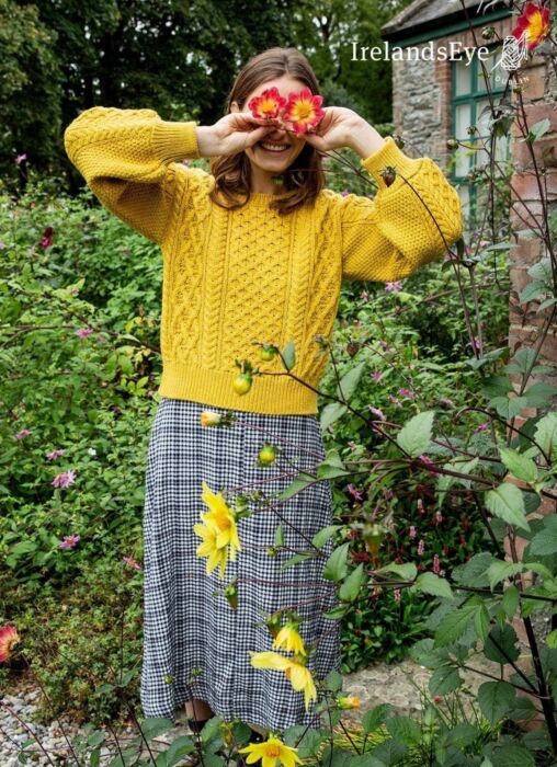 Cropped aran sweater on sale