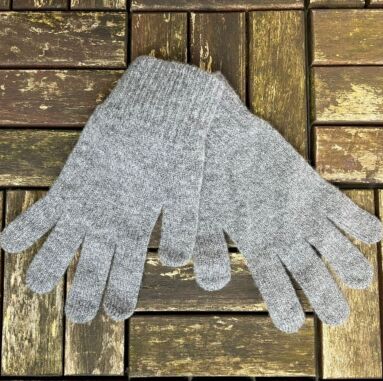 100% Lambswool Gloves Dark Grey